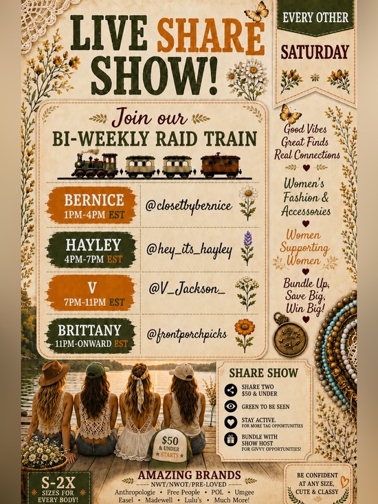 Dresses & Skirts - ❤️ Live Share Show Bi-Weekly Raid Train Poster ☀️🌻$50 & under 🌻☀️
